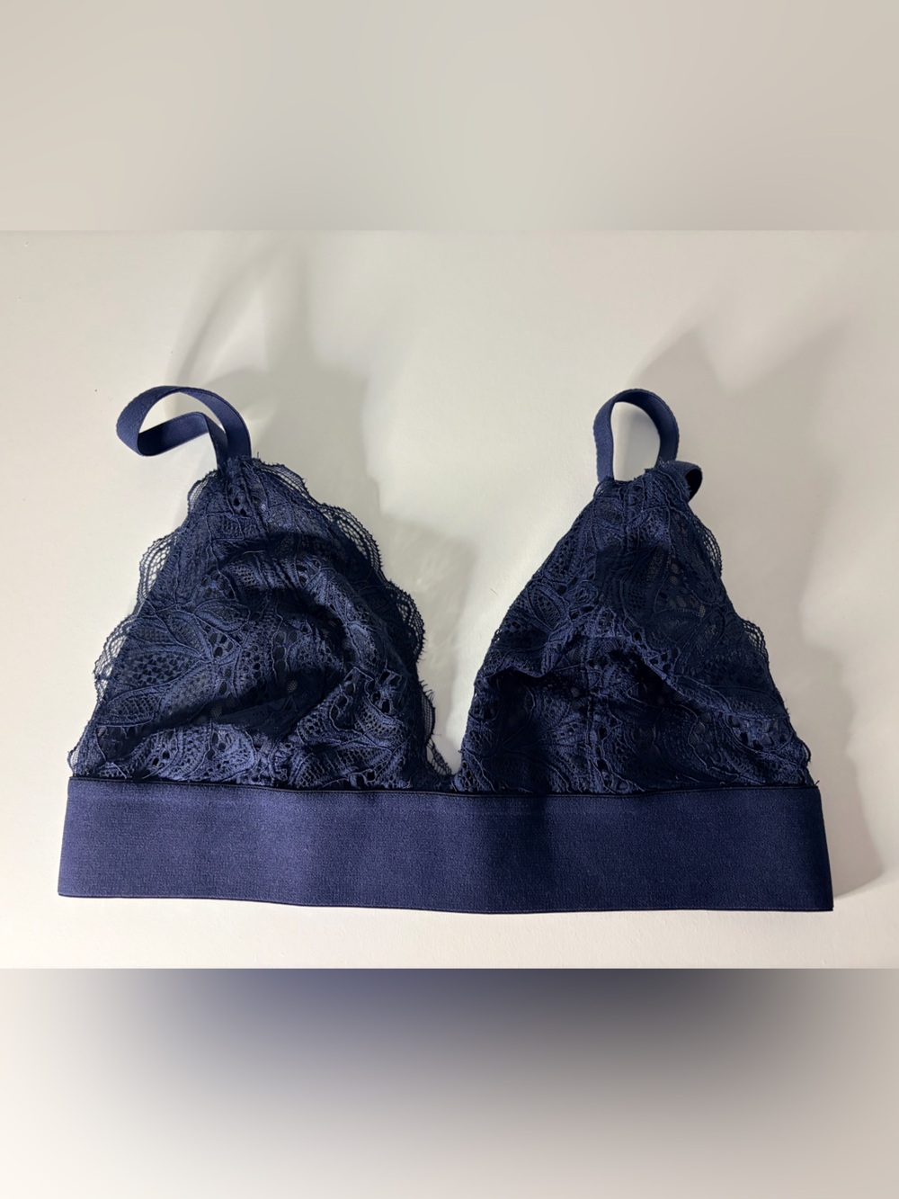 Lively Navy Lace Triangle Bralette